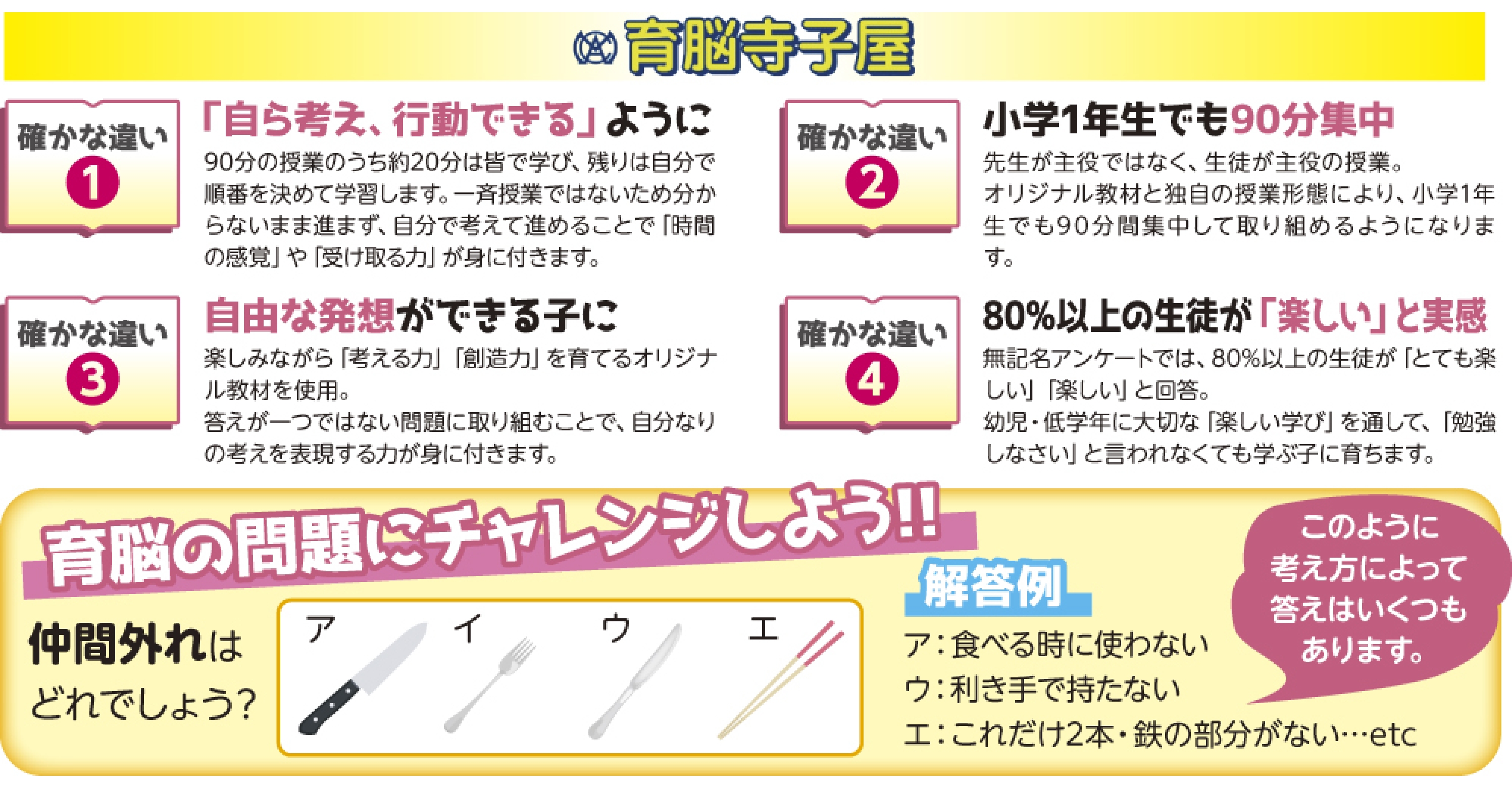 育脳寺小屋の確かな違い4つ